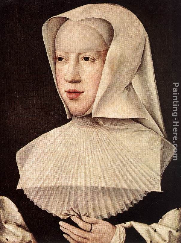 Portrait of Margareta van Oostenrijk painting - Bernaert van Orley Portrait of Margareta van Oostenrijk art painting